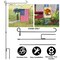 Garden Flag Stand Flagpole Weatherproof Iron Coated Yard Flag Holder - Banner Fits 11.8x17.7in Flag